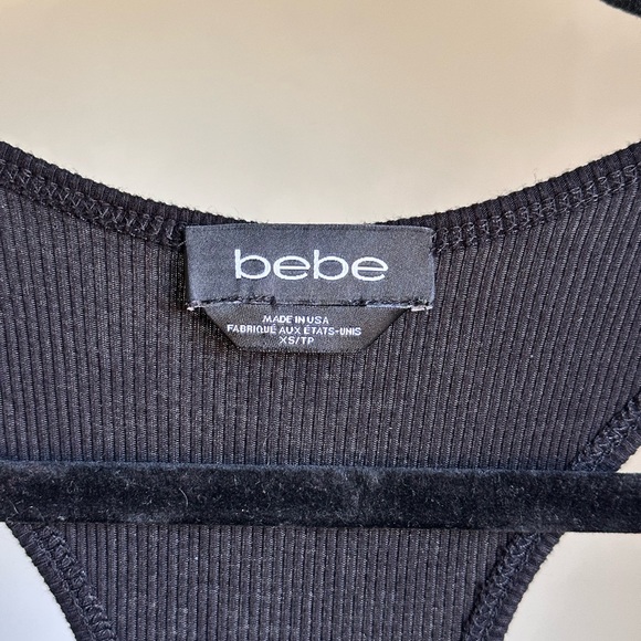 Bebe Black Maxi Dress with Logo Detail - Picture 4 of 5
